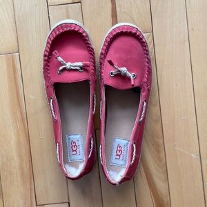 UGG Australia red boat shoes